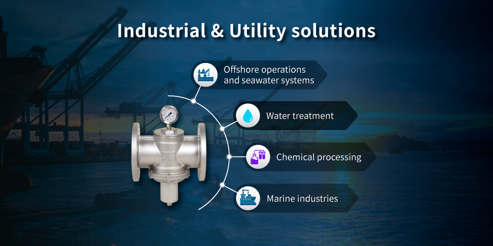applications of duplex stainless steel pressure reducing valve Applications of Z-Tide duplex stainless steel pressure reducing valve